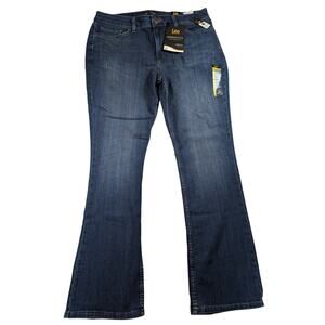 Lee Bootcut Jeans Womens 16M Mid Rise Dark Wash Regular Fit NWT
